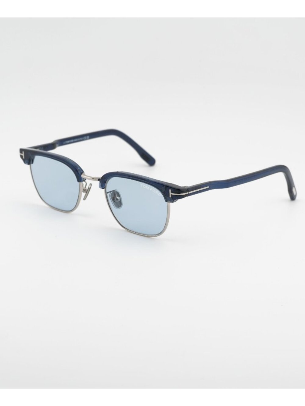 Tom Ford FT1119-D 90A Sunglasses Blue Browline Frame, Blue Lenses